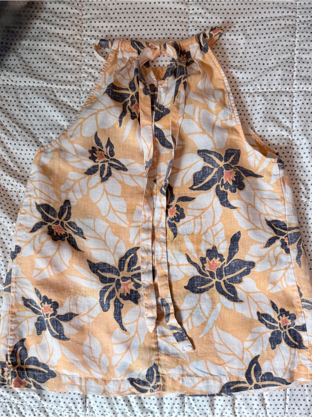 Tommy Bahama Linen Floral Halter Top Medium - Picture 6 of 6